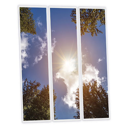 [DT1-DAY-12030-X3] Pack 3 Dalles LED Imprimées - Day - 1200x300mm - Usinée en France by DELITECH
