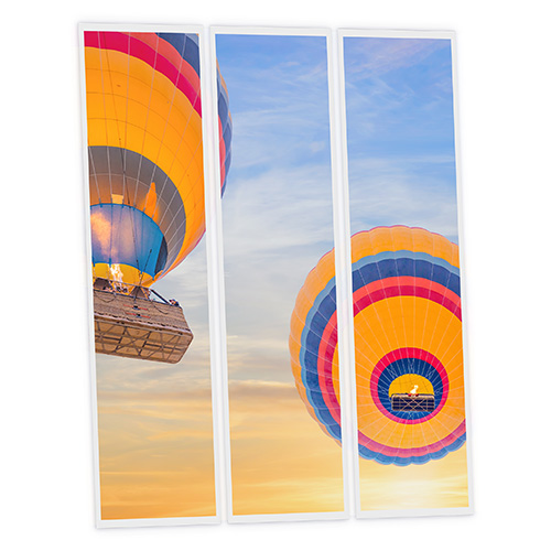 [DT1-MNG-12030-X3] Pack 3 Dalles LED Imprimées - Montgolfier - 1200x300mm - Usinée en France by DELITECH