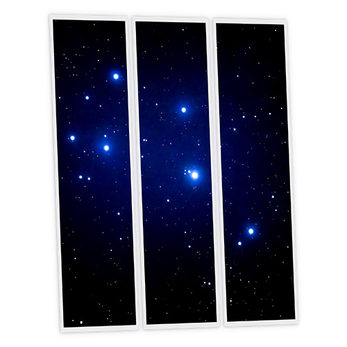 [DT1-PLE-12030-X3] Pack 3 Dalles LED Imprimées - Pleiades - 1200x300mm - Usinée en France by DELITECH
