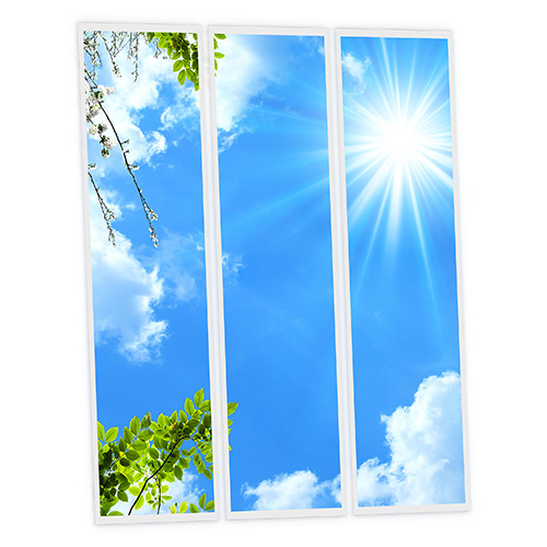 [DT1-SPR-12030-X3] Pack 3 Dalles LED Imprimées - Spring - 1200x300mm - Usinée en France by DELITECH