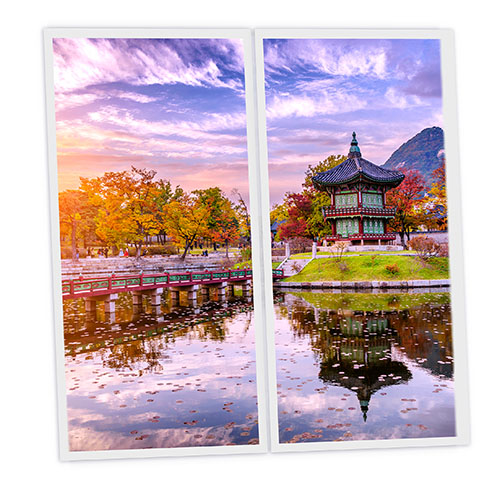 [DT1-KOR-12060-X2] Pack 2 Dalles LED Imprimées - Korea - 1200x600mm - Usinée en France by DELITECH