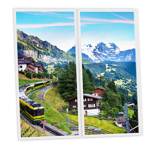 [DT1-SWI-12060-X2] Pack 2 Dalles LED Imprimées - Swiss - 1200x600mm - Usinée en France by DELITECH