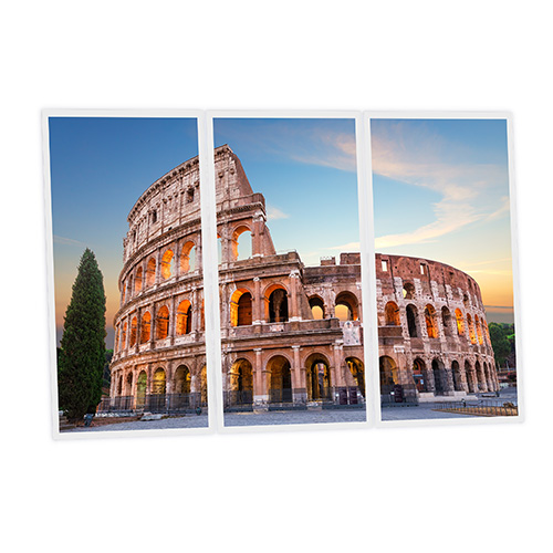 [DT1-ROM-12060-X3] Pack 3 Dalles LED Imprimées - Rome - 1200x600mm - Usinée en France by DELITECH