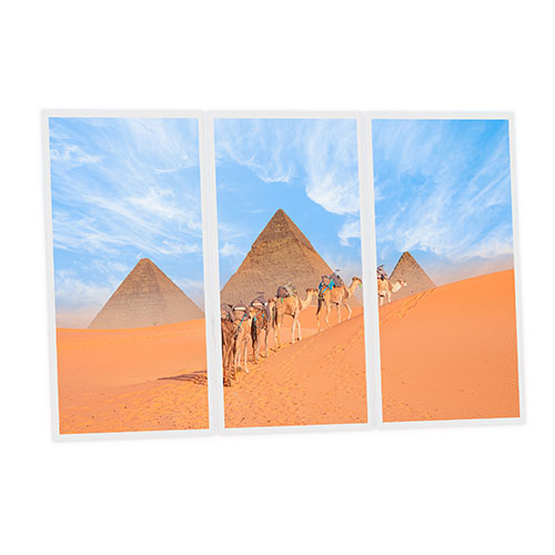 [DT1-CAM-12060-X3] Pack 3 Dalles LED Imprimées - Camel - 1200x600mm - Usinée en France by DELITECH