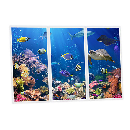 [DT1-SEA-12060-X3] Pack 3 Dalles LED Imprimées - Sea - 1200x600mm - Usinée en France by DELITECH