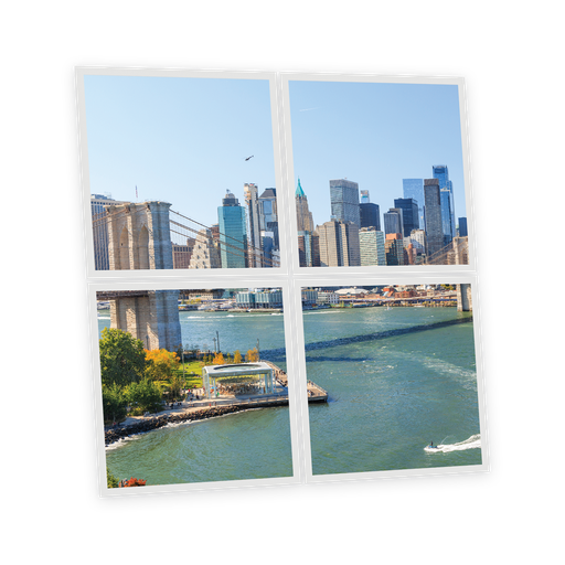 [DT1-NEW-6060-X4] Pack 4 Dalles LED Imprimées - New York - 600x600mm - Usinée en France by DELITECH