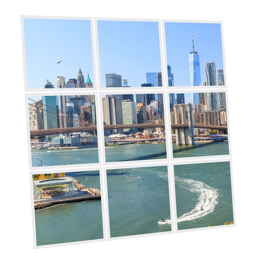 [DT1-NEW-6060-X9] Pack 9 Dalles LED Imprimées - New York - 600x600mm - Usinée en France by DELITECH
