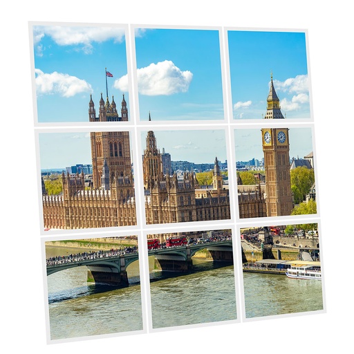 [DT1-LDN-6060-X9] Pack 9 Dalles LED Imprimées - London - 600x600mm - Usinée en France by DELITECH