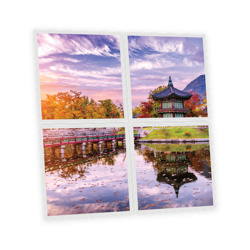 [DT1-KOR-6060-X4] Pack 4 Dalles LED Imprimées - Korea - 600x600mm - Usinée en France by DELITECH