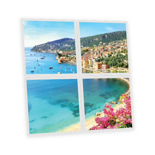 [DT1-MCO-6060-X4] Pack 4 Dalles LED Imprimées - Monaco - 600x600mm - Usinée en France by DELITECH