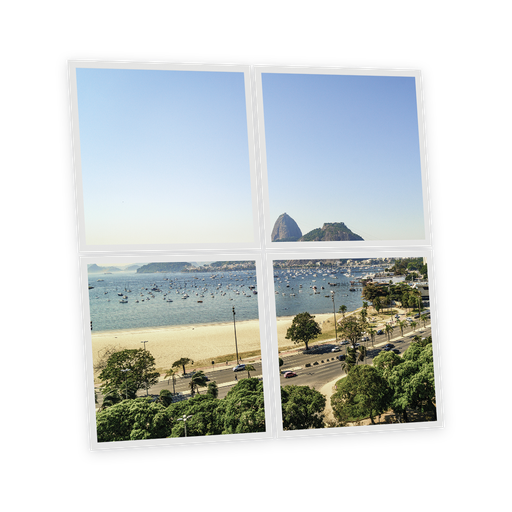 [DT1-RIO-6060-X4] Pack 4 Dalles LED Imprimées - Rio - 600x600mm - Usinée en France by DELITECH