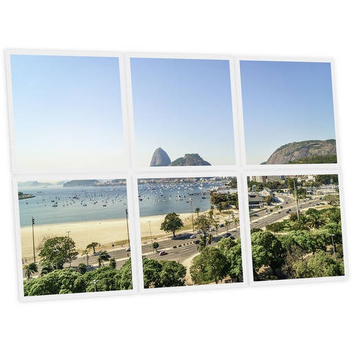 [DT1-RIO-6060-X6] Pack 6 Dalles LED Imprimées - Rio - 600x600mm - Usinée en France by DELITECH