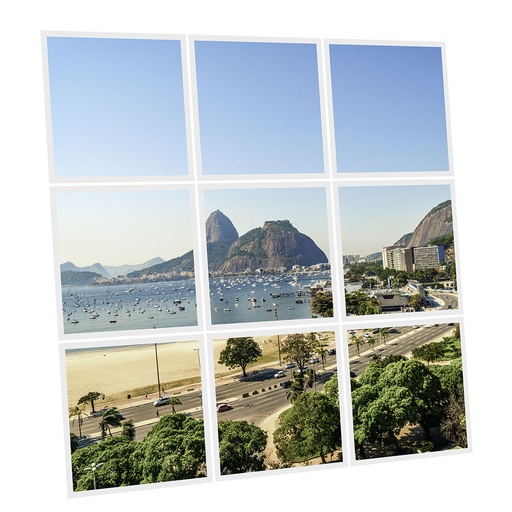 [DT1-RIO-6060-X9] Pack 9 Dalles LED Imprimées - Rio - 600x600mm - Usinée en France by DELITECH
