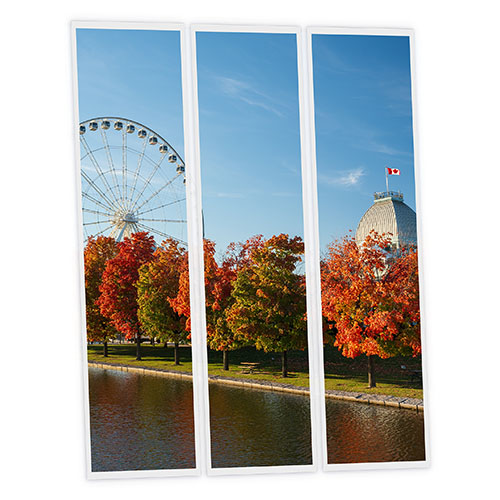 [DT1-MRL-12030-X3] Pack 3 Dalles LED Imprimées - Montreal - 1200x300mm - Usinée en France by DELITECH