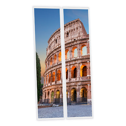 [DT1-ROM-12030-X2] Pack 2 Dalles LED Imprimées - Rome - 1200x300mm - Usinée en France by DELITECH