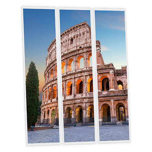 [DT1-ROM-12030-X3] Pack 3 Dalles LED Imprimées - Rome - 1200x300mm - Usinée en France by DELITECH