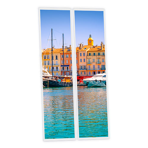 [DT1-TPZ-12030-X2] Pack 2 Dalles LED Imprimées - Saint-Tropez - 1200x300mm - Usinée en France by DELITECH