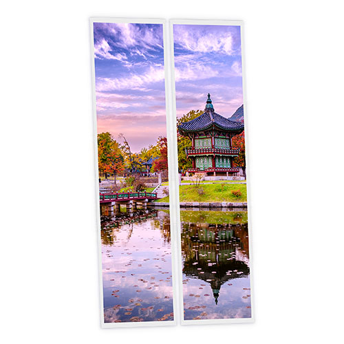 [DT1-KOR-12030-X2] Pack 2 Dalles LED Imprimées - Korea - 1200x300mm - Usinée en France by DELITECH