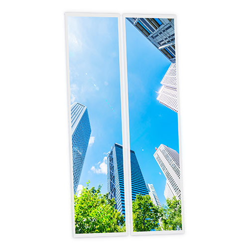 [DT1-ASI-12030-X2] Pack 2 Dalles LED Imprimées - Asia - 1200x300mm - Usinée en France by DELITECH