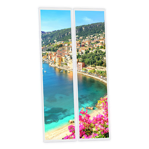[DT1-MCO-12030-X2] Pack 2 Dalles LED Imprimées - Monaco - 1200x300mm - Usinée en France by DELITECH
