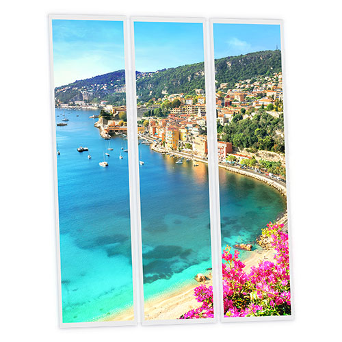 [DT1-MCO-12030-X3] Pack 3 Dalles LED Imprimées - Monaco - 1200x300mm - Usinée en France by DELITECH