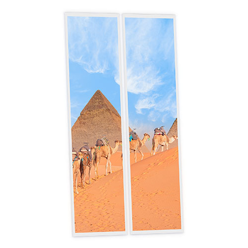 [DT1-CAM-12030-X2] Pack 2 Dalles LED Imprimées - Camel - 1200x300mm - Usinée en France by DELITECH