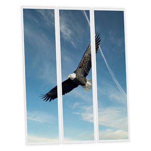 [DT1-EAG-12030-X3] Pack 3 Dalles LED Imprimées - Eagle - 1200x300mm - Usinée en France by DELITECH