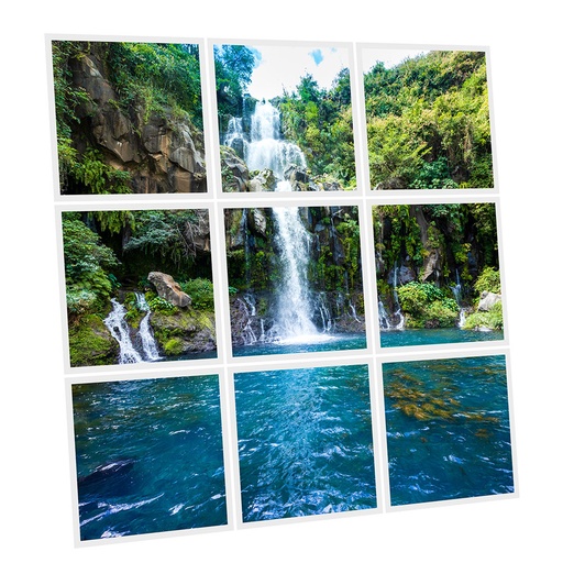 [DT1-REU-6060-X9] Pack 9 Dalles LED Imprimées - Reunion - 600x600mm - Usinée en France by DELITECH