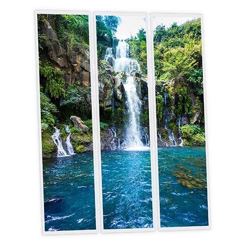 [DT1-REU-12030-X3] Pack 3 Dalles LED Imprimées - Reunion - 1200x300mm - Usinée en France by DELITECH
