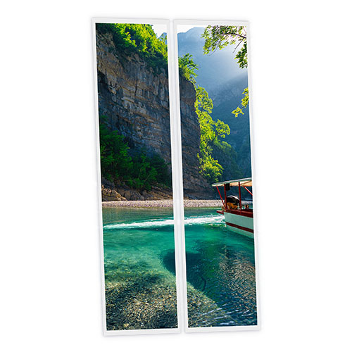[DT1-ALB-12030-X2] Pack 2 Dalles LED Imprimées - Albania - 1200x300mm - Usinée en France by DELITECH