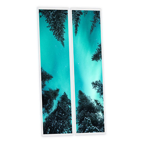 [DT1-FIR-12030-X2] Pack 2 Dalles LED Imprimées - Fir Tree - 1200x300mm - Usinée en France by DELITECH