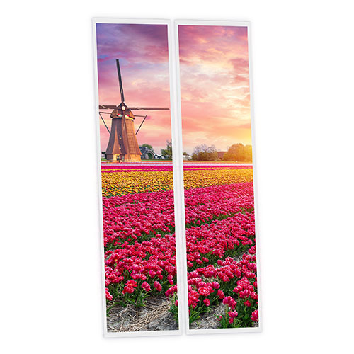 [DT1-TUL-12030-X2] Pack 2 Dalles LED Imprimées - Tulips - 1200x300mm - Usinée en France by DELITECH
