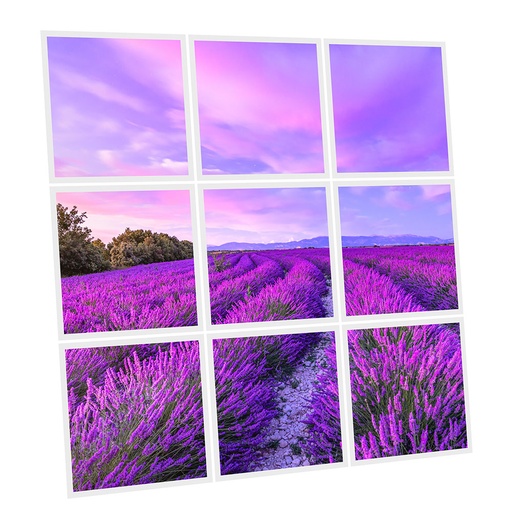 [DT1-LAV-6060-X9] Pack 9 Dalles LED Imprimées - Lavender - 600x600mm - Usinée en France by DELITECH