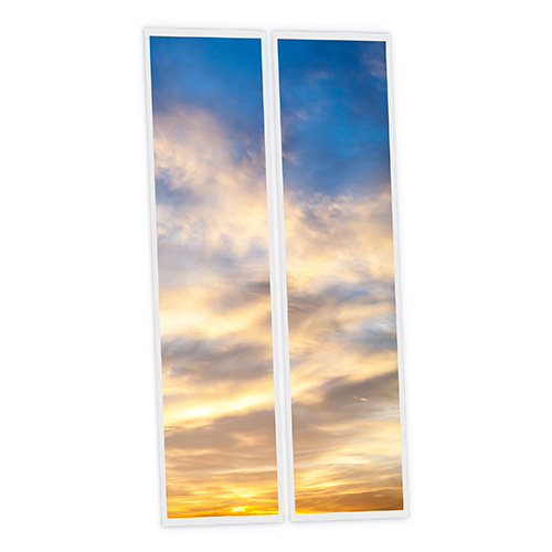 [DT1-LAN-12030-X2] Pack 2 Dalles LED Imprimées - Landscape - 1200x300mm - Usinée en France by DELITECH