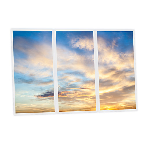 [DT1-LAN-12060-X3] Pack 3 Dalles LED Imprimées - Landscape - 1200x600mm - Usinée en France by DELITECH