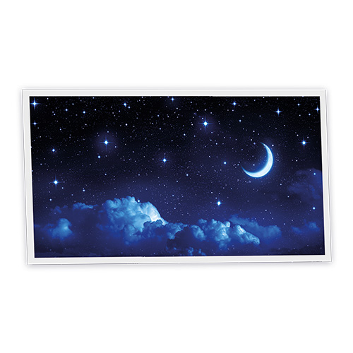 [DT1-MON-12060-X1H] Pack 1 Dalle LED Imprimée horizontale - Moonlight - 1200x600mm - Usinée en France by DELITECH