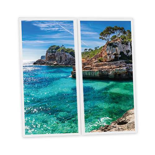 [DT1-COV-12060-X2] Pack 2 Dalles LED Imprimées - Coves - 1200x600mm - Usinée en France by DELITECH