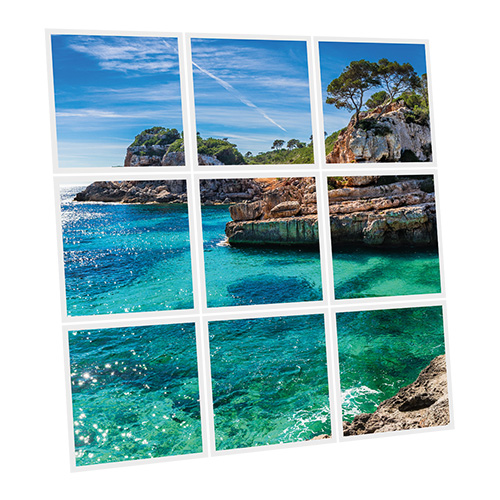 [DT1-COV-6060-X9] Pack 9 Dalles LED Imprimées - Coves - 600x600mm - Usinée en France by DELITECH