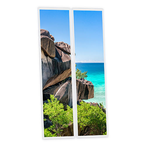 [DT1-CLI-12030-X2] Pack 2 Dalles LED Imprimées - Cliff - 1200x300mm - Usinée en France by DELITECH