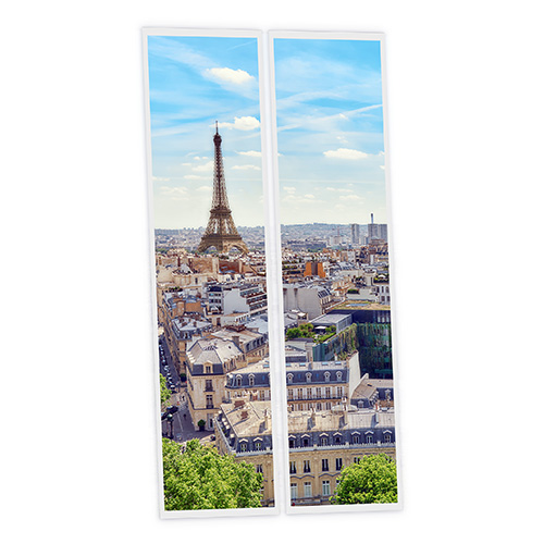 [DT1-PAR-12030-X2] Pack 2 Dalles LED Imprimées - Paris - 1200x300mm - Usinée en France by DELITECH