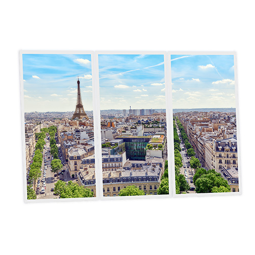 [DT1-PAR-12060-X3] Pack 3 Dalles LED Imprimées - Paris - 1200x600mm - Usinée en France by DELITECH