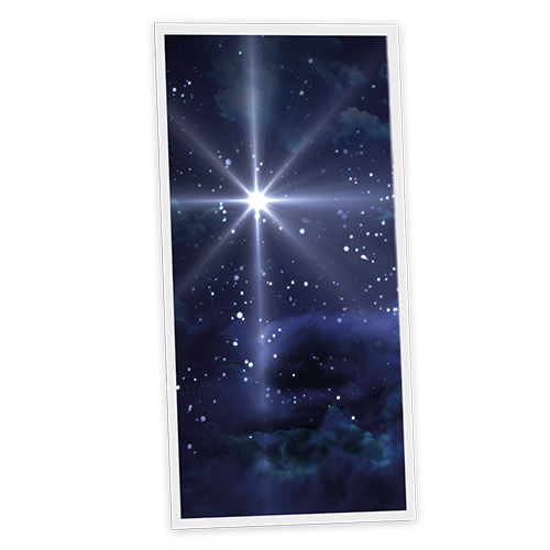 [DT1-STA-12060-X1V] Pack 1 Dalle LED Imprimée verticale - Stars Night - 1200x600mm - Usinée en France by DELITECH