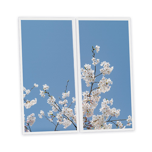 [DT1-KYO-12060-X2] Pack 2 Dalles LED Imprimées - Kyoto - 1200x600mm - Usinée en France by DELITECH