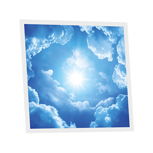 [DT1-HEA-6060-X1] Pack 1 Dalle LED Imprimée - Heaven - 600x600mm - Usinée en France by DELITECH