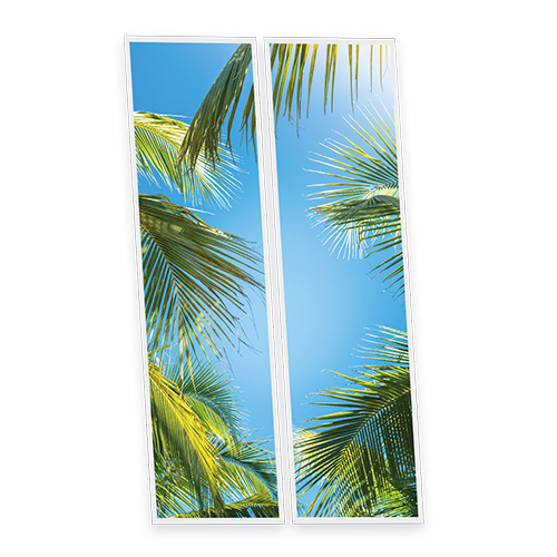 [DT1-LOS-12030-X2] Pack 2 Dalles LED Imprimées - Los Angeles - 1200x300mm - Usinée en France by DELITECH