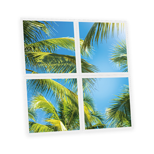 [DT1-LOS-6060-X4] Pack 4 Dalles LED Imprimées - Los Angeles - 600x600mm - Usinée en France by DELITECH