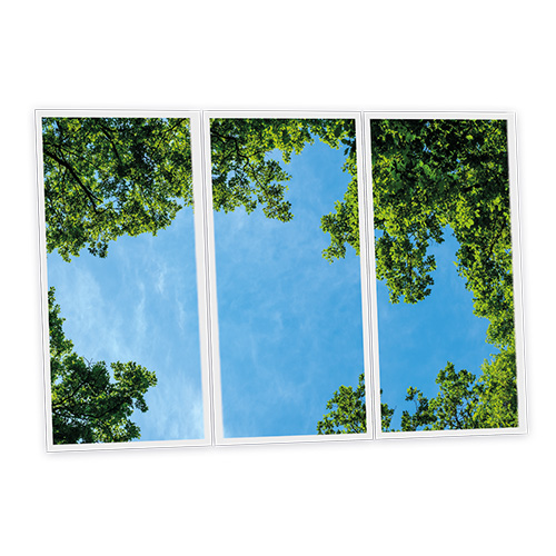 [DT1-FRE-12060-X3] Pack 3 Dalles LED Imprimées - Fresh Garden - 1200x600mm - Usinée en France by DELITECH