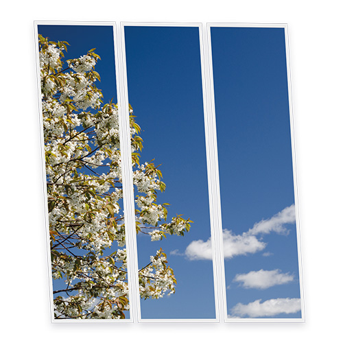 [DT1-SOF-12030-X3] Pack 3 Dalles LED Imprimées - Sofia - 1200x300mm - Usinée en France by DELITECH