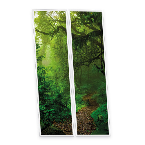 [DT1-FOR-12030-X2] Pack 2 Dalles LED Imprimées - Forest - 1200x300mm - Usinée en France by DELITECH