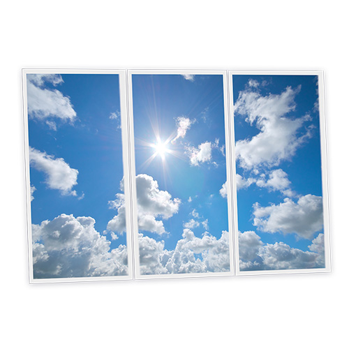 [DT1-SKY-12060-X3] Pack 3 Dalles LED Imprimées - Sky - 1200x600mm - Usinée en France by DELITECH